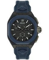 Versace Men's Swiss Chronograph Silicone Strap Watch 44mm