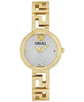 Versace Women's Swiss Greca Goddess Diamond (1-7/8 ct. t.w.) Gold Ion Plated Bracelet Watch 28mm