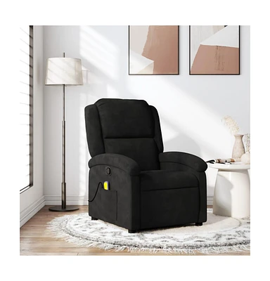 vidaXL Massage Recliner Chair Black Velvet