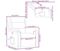 Massage Recliner Chair Black Faux Leather