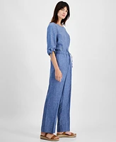 Charter Club Women's 100% Linen Drawstring Pants, Created for Macy's