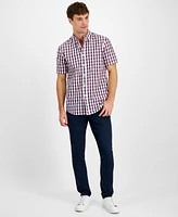 Club Room Men's Gin Regular-Fit Plaid Button-Down Shirt, Created for Macy's