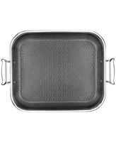 Livwell DiamondClad 14" x 12" Hybrid Nonstick Stainless Steel Roasting Pan with Rack