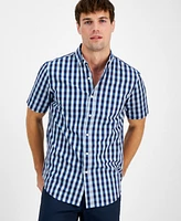 Club Room Men's Dewall Regular-Fit Plaid Button-Down Shirt, Created for Macy's