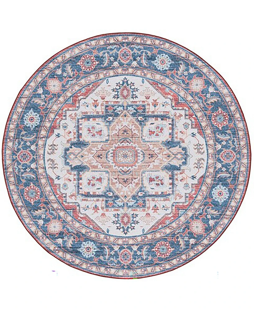 Safavieh Tucson Washable TSN913Q 6'x6' Round Area Rug