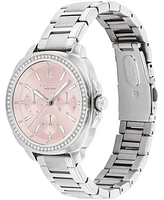 Coach Women's Kitt Silver Stainless Steel Bracelet Watch 34mm