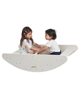 ECR4Kids Rocking Boat and Steps, Natural