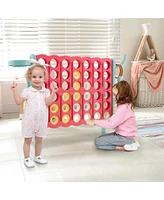 Costway Jumbo 4-to-Score 4 A Row Giant Game Set with Stickers for Kids Adults