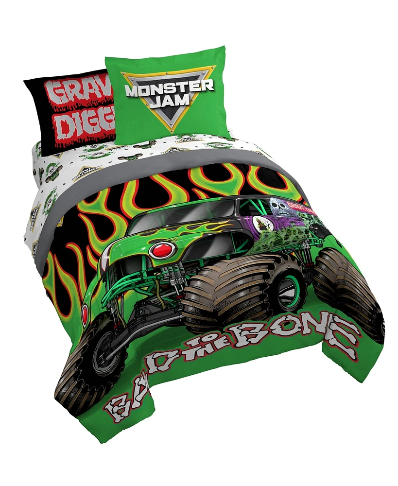 Sunny Side Up Monster Jam Grave Digger Bed Set