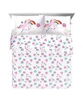 Sunny Side Up Rainbow Unicorns Toddler Sheet Set