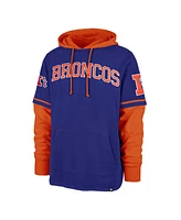 '47 Brand Men's Royal Denver Broncos Shortstop Pullover Hoodie