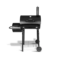 NutriChef Portable Outdoor Charcoal Bbq Grill - Stainless Steel Charcoal Grill Offset Smoker with Cover