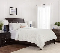Chanasya Premium Soft Cloud Faux Fur Duvet Cover Bedding Set Queen - 3 Piece Combo Textured Embossed Fuzzy Velvet Mink Bedcover