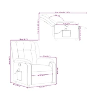 vidaXL Massage Recliner Chair Gray Faux Leather