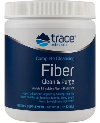 Trace Minerals Complete Cleansing Fiber | Supports Digestion, Normal Heart and Blood Sugar Levels, and Weight Management | Gluten Free | Apple, Oat Br