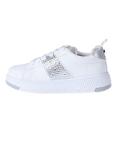 Bebe Little and Big Girls Court Low Top Rhinestones Sneaker