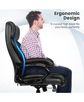 Sugift 400lb Pu Leather Massage Office Chair