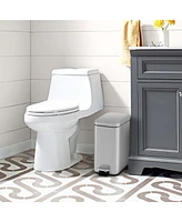 2 Pack Trash Can Combo Set with Step-on Pedal Removable Inner Buckets for Kitchen