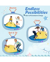 Costway 7.5 Ft Inflatable Dome Rocker Bouncer with 6 Handles Fun Outdoor Game