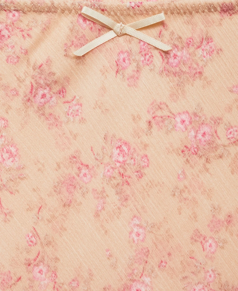 Mango Women's Floral-Print Long Skirt