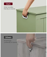Slickblue Storage Chest, Bench, Entryway Bench with 2 Safety Hinges, Shoe Farmhouse Style
