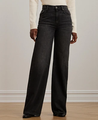 Lauren Ralph Women's Mid-Rise Wide-Leg Jeans