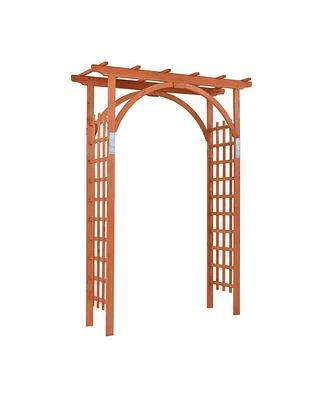 Garden Archway Arch Lattice Trellis Pergola for Climbing Plants and Outdoor Wedding Bridal Decor