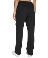 Calvin Klein Women's Active Embroidered-Logo Cargo Pants