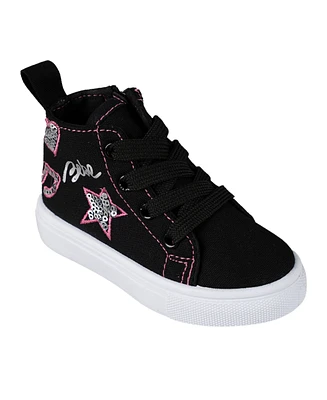 Bebe Toddler Girls Embroidered Sequin Sneakers