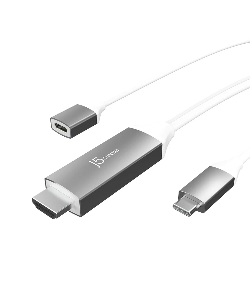 j5create Usb-c to 4K Hdmi Cable With PD100W Pass-Through, JCC155G