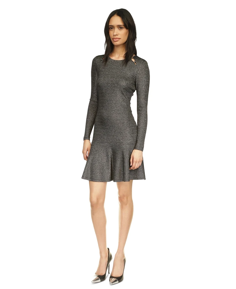 Michael Kors Women's Crewneck Long-Sleeve Dress