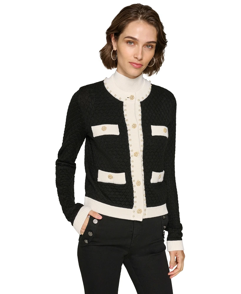 Karl Lagerfeld Paris Women's Four-Pocket Cardigan