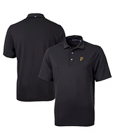 Cutter & Buck Men's Black Pittsburgh Pirates Virtue Eco Pique Polo