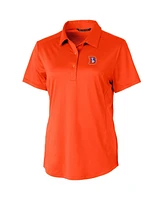 Cutter & Buck Women's Orange Denver Broncos Throwback Logo Prospect Textured Stretch Polo