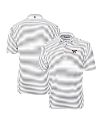 Cutter & Buck Men's Auburn Tigers Throwback Logo Virtue Eco Pique Stripe Polo