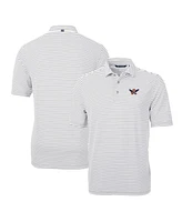 Cutter & Buck Men's Auburn Tigers Throwback Logo Virtue Eco Pique Stripe Polo