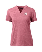 Cutter & Buck Women's Scarlet Nebraska Huskers Forge Blade V-Neck Top