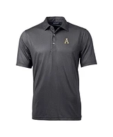 Cutter & Buck Men's Black Appalachian State Mountaineers Pike Banner Print Polo