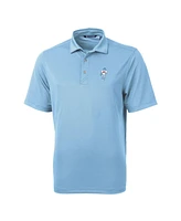 Cutter & Buck Men's Light Blue Houston Oilers Throwback Logo Virtue Eco Pique Polo