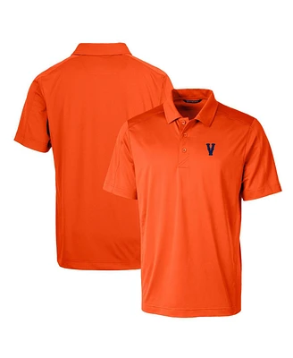 Cutter & Buck Orange Virginia Cavaliers Vintage Primary Team Logo Prospect Textured Stretch Polo