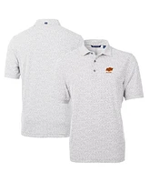 Cutter & Buck Men's Oklahoma State Cowboys Alumni Logo DryTec Virtue Eco Pique Botanical Print Polo