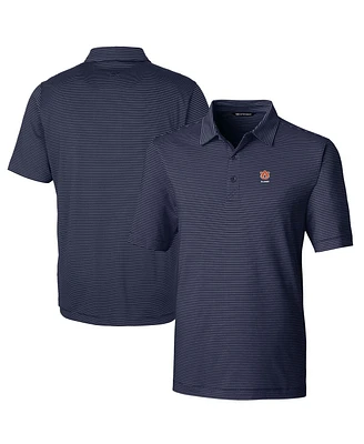 Cutter & Buck Men's Navy Auburn Tigers Alumni Logo Forge Pencil Stripe Stretch DryTec Polo