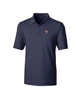 Cutter & Buck Men's Navy Auburn Tigers Alumni Logo Forge Pencil Stripe Stretch DryTec Polo