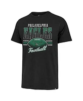 Men's '47 Brand Black Distressed Philadelphia Eagles Gridiron Classics Last Call Franklin T-Shirt