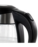 MegaChef 1.8 Quart Glass and Stainless Steel Electric Tea Kettle