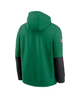 Nike Men's Kelly Green Philadelphia Eagles Throwback Logo Club Tri-Blend Pullover Hoodie