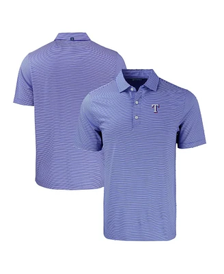 Cutter & Buck Men's Royal Texas Rangers Forge Eco Double Stripe Stretch Polo