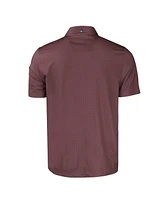 Cutter & Buck Men's Maroon Texas State Bobcats Pike Eco Tonal Geo Print Stretch Polo