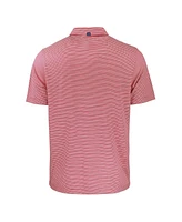 Cutter & Buck Men's Red Utah Utes Forge Eco Double Stripe Stretch Polo