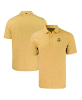 Cutter & Buck Men's Gold Oregon Ducks Forge Eco Double Stripe Stretch Polo